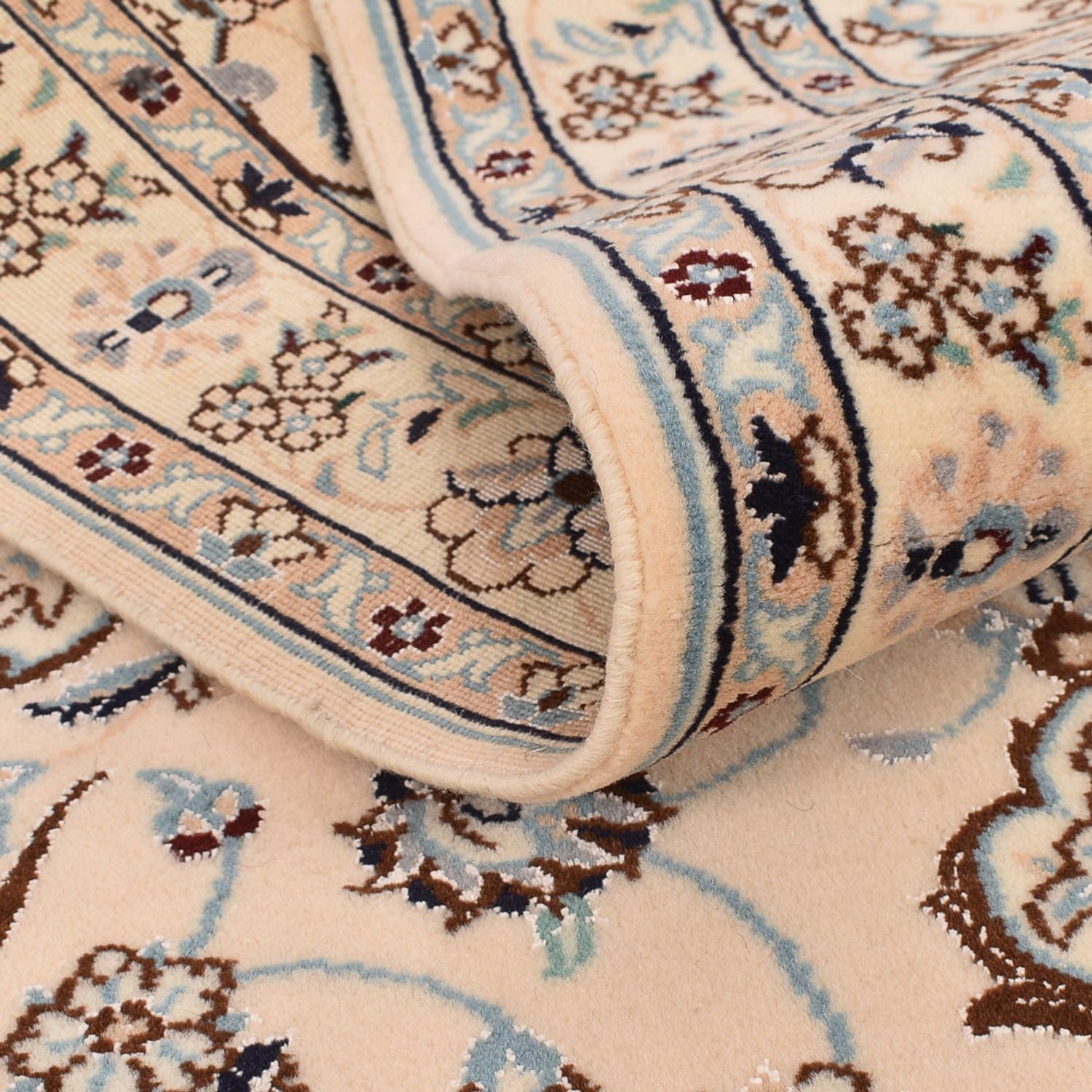 Läufer Perser - Nain - Royal - 348 x 89 cm - weiß