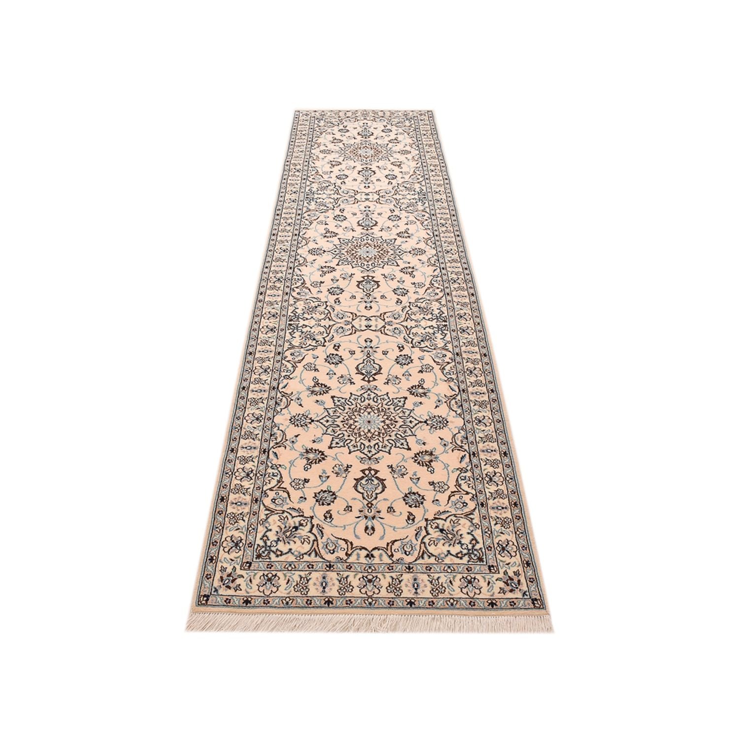 Läufer Perser - Nain - Royal - 348 x 89 cm - weiß