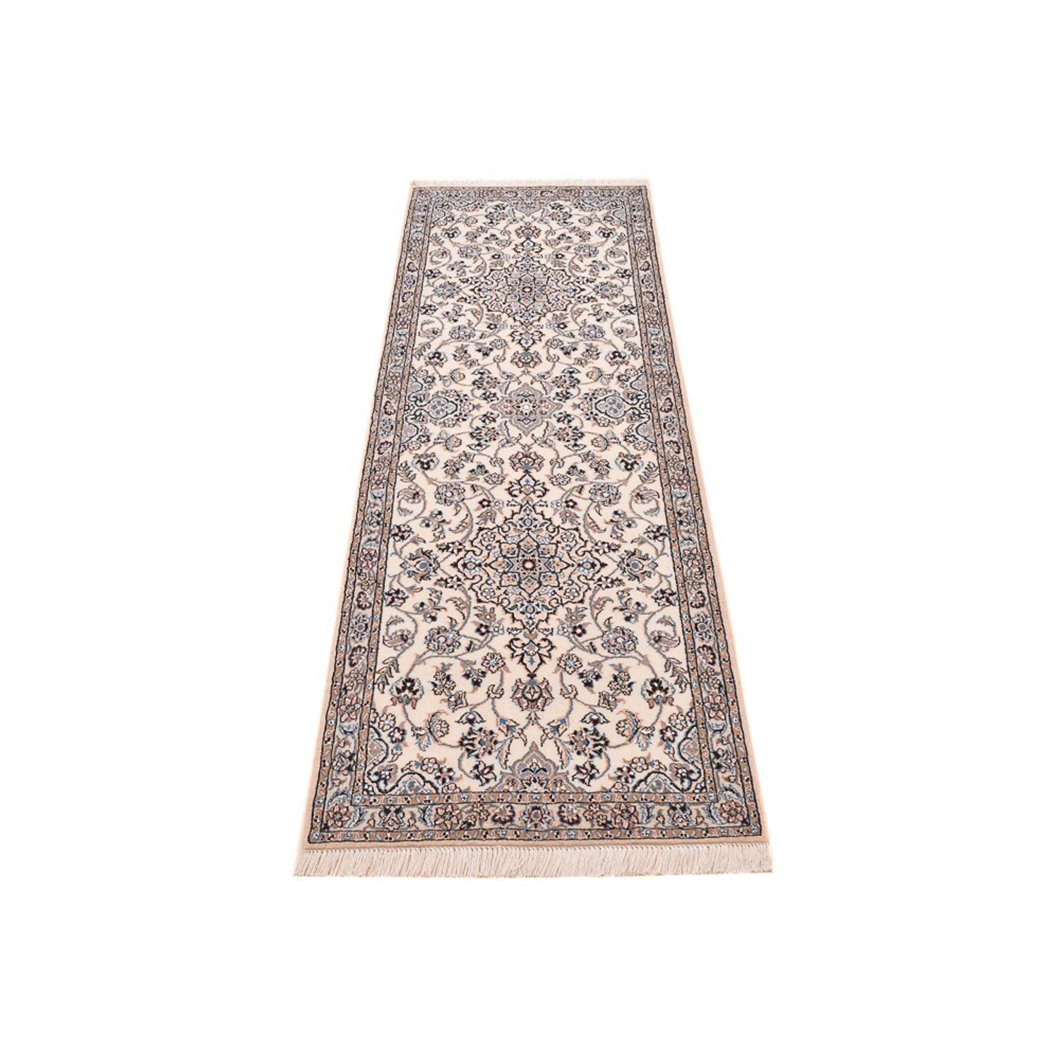Läufer Perser - Nain - Royal - 219 x 70 cm - weiß
