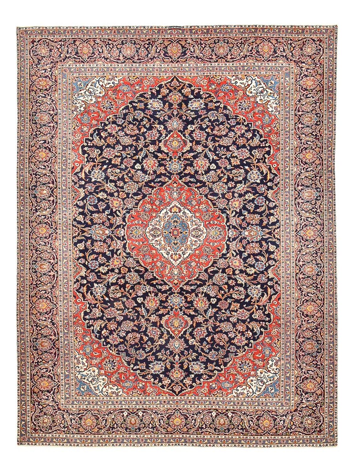 Perserteppich - Keshan - 405 x 300 cm - dunkelblau