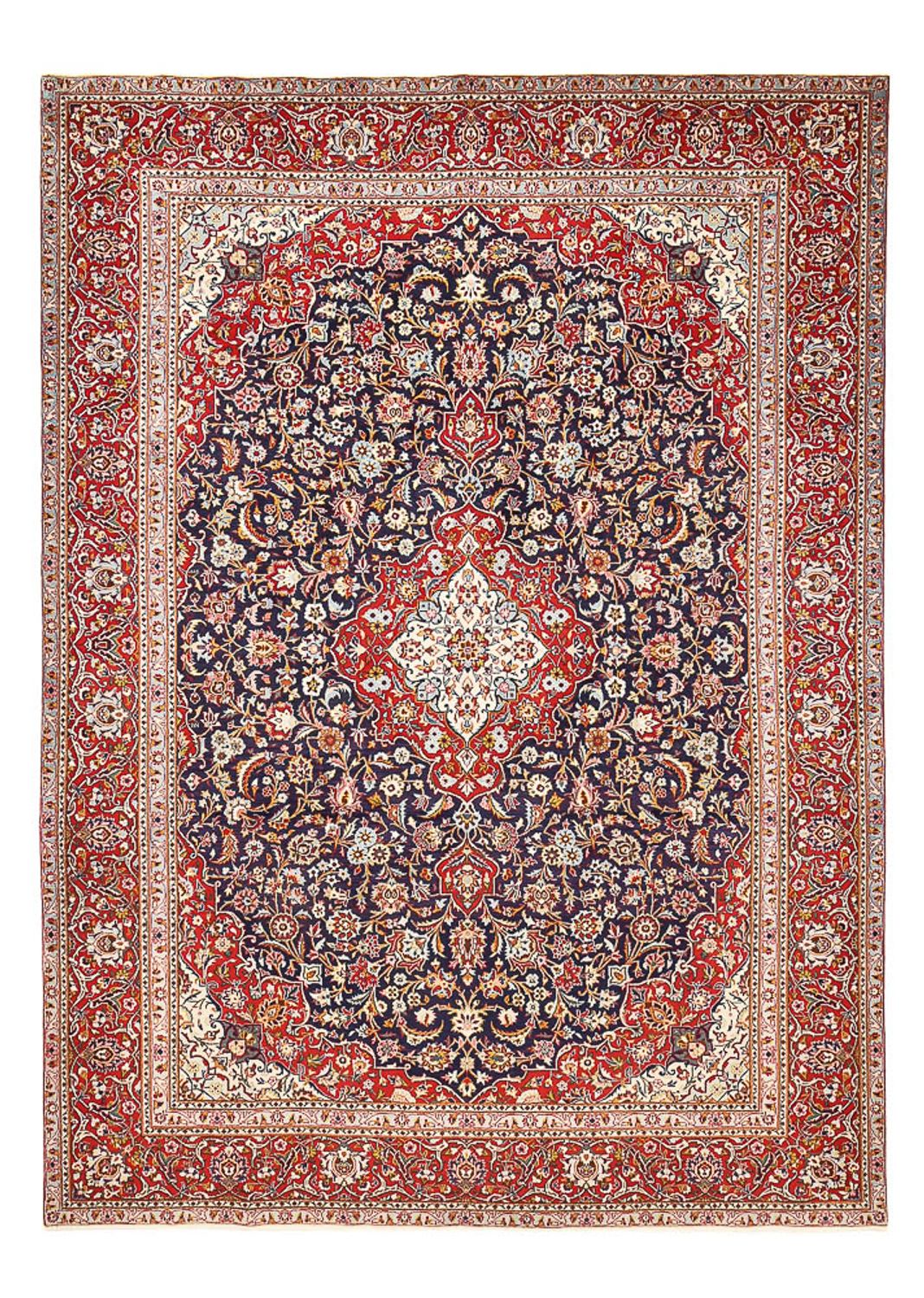 Perserteppich - Keshan - 374 x 265 cm - dunkelblau