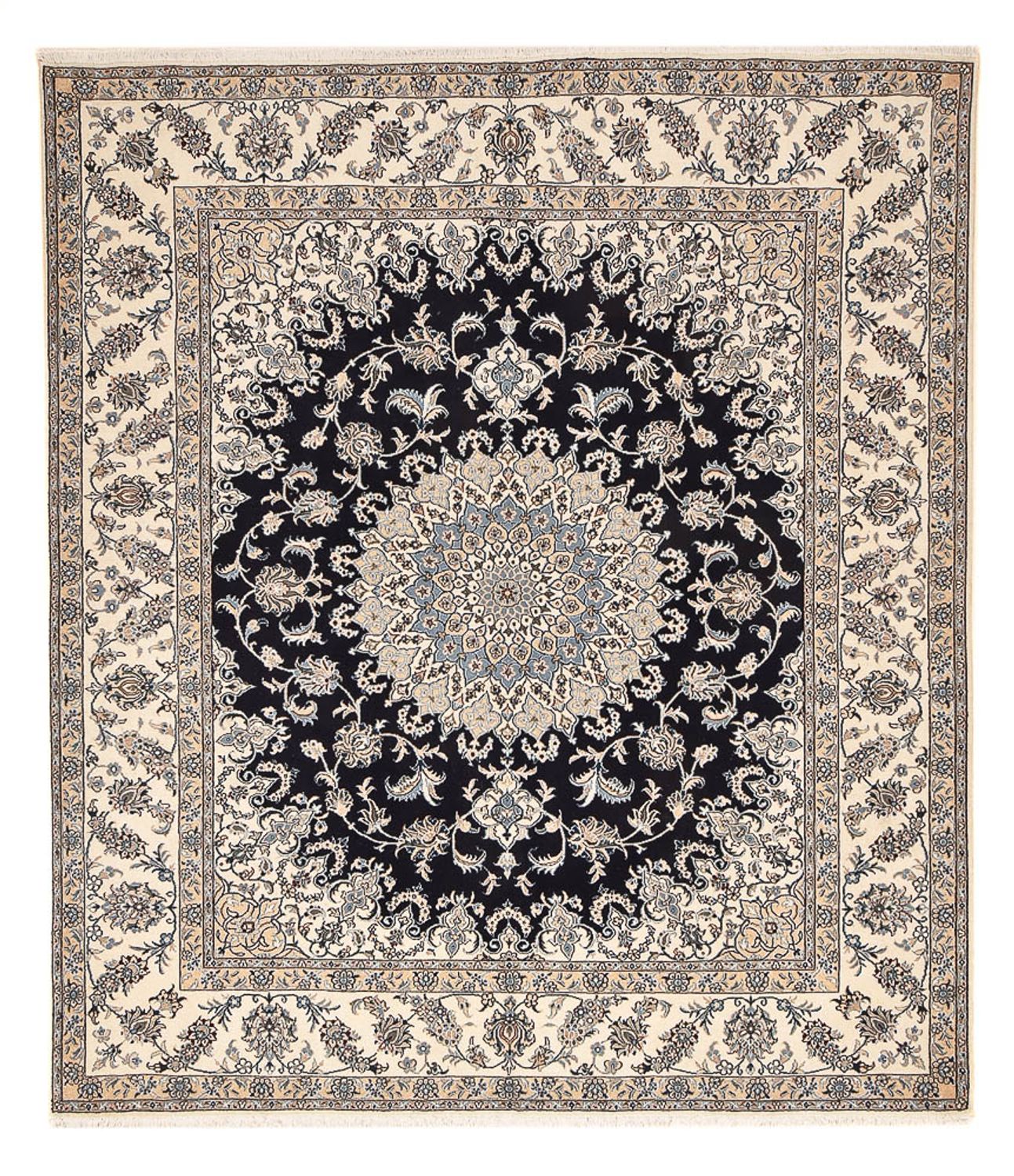 Perserteppich - Nain - 290 x 243 cm - dunkelblau