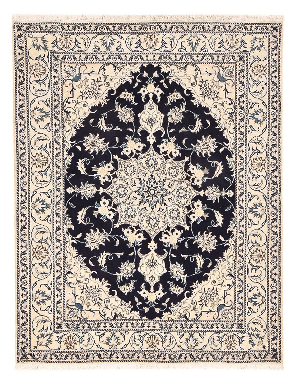 Perserteppich - Nain - 200 x 149 cm - dunkelblau