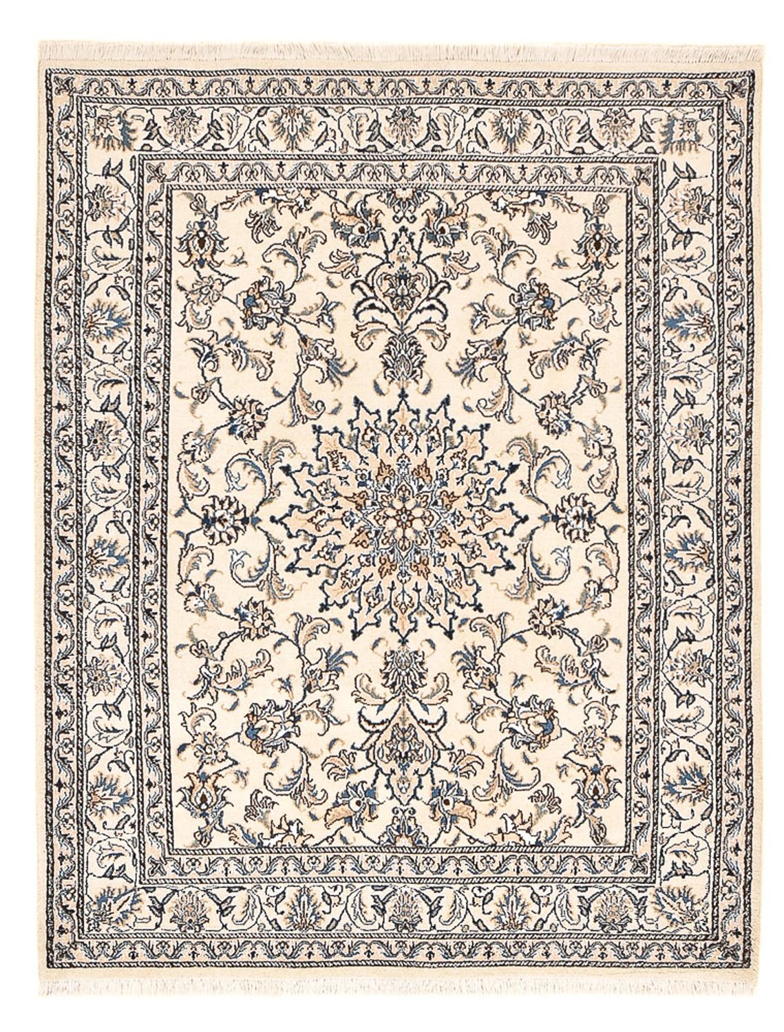 Perserteppich - Nain - 198 x 147 cm - hellbeige