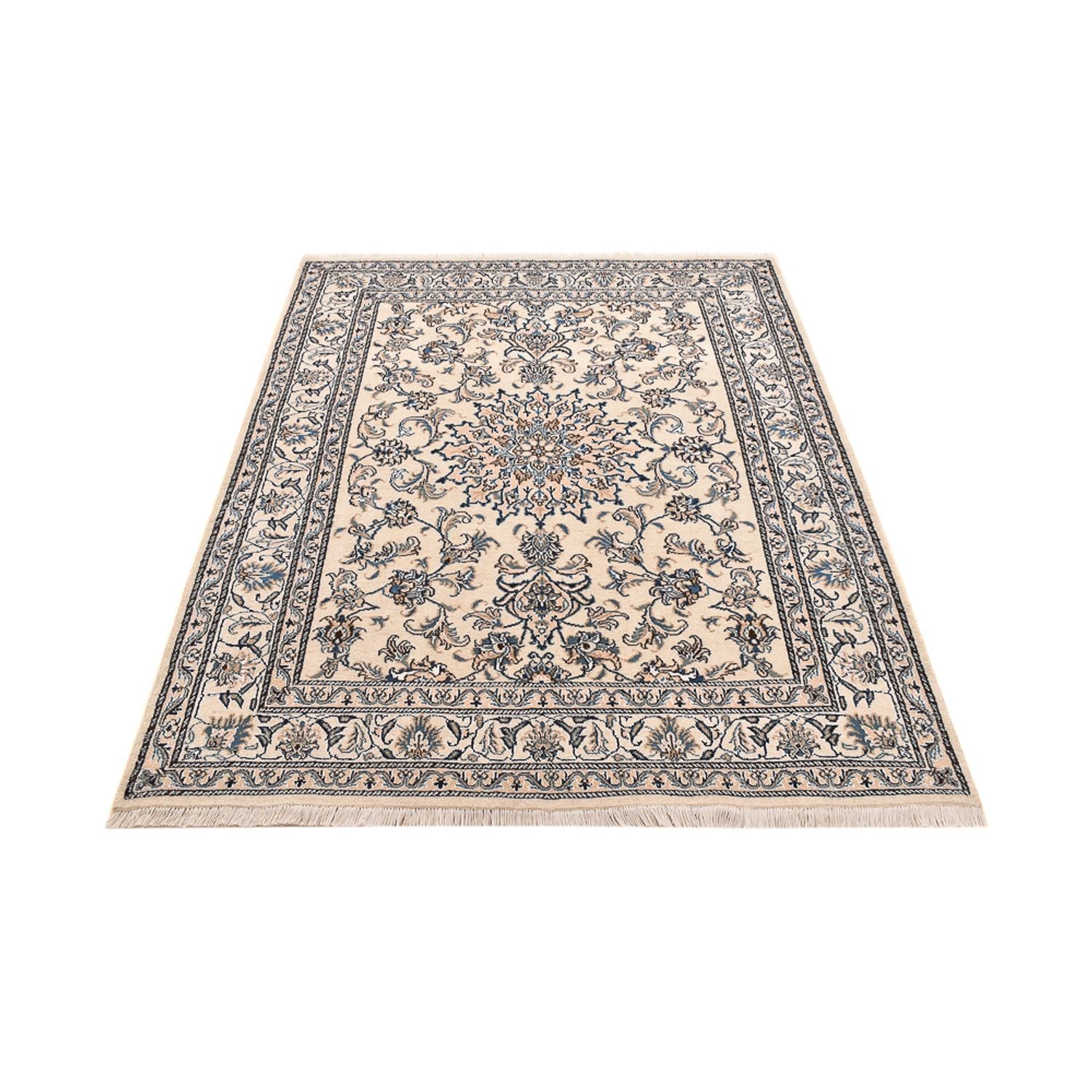 Perserteppich - Nain - 198 x 147 cm - hellbeige