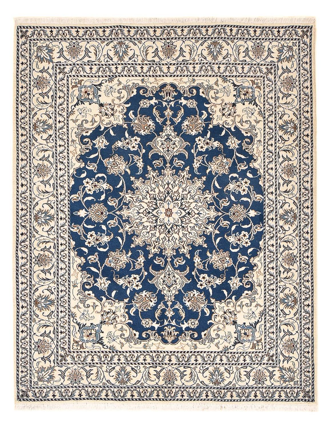 Perserteppich - Nain - 202 x 155 cm - dunkelblau