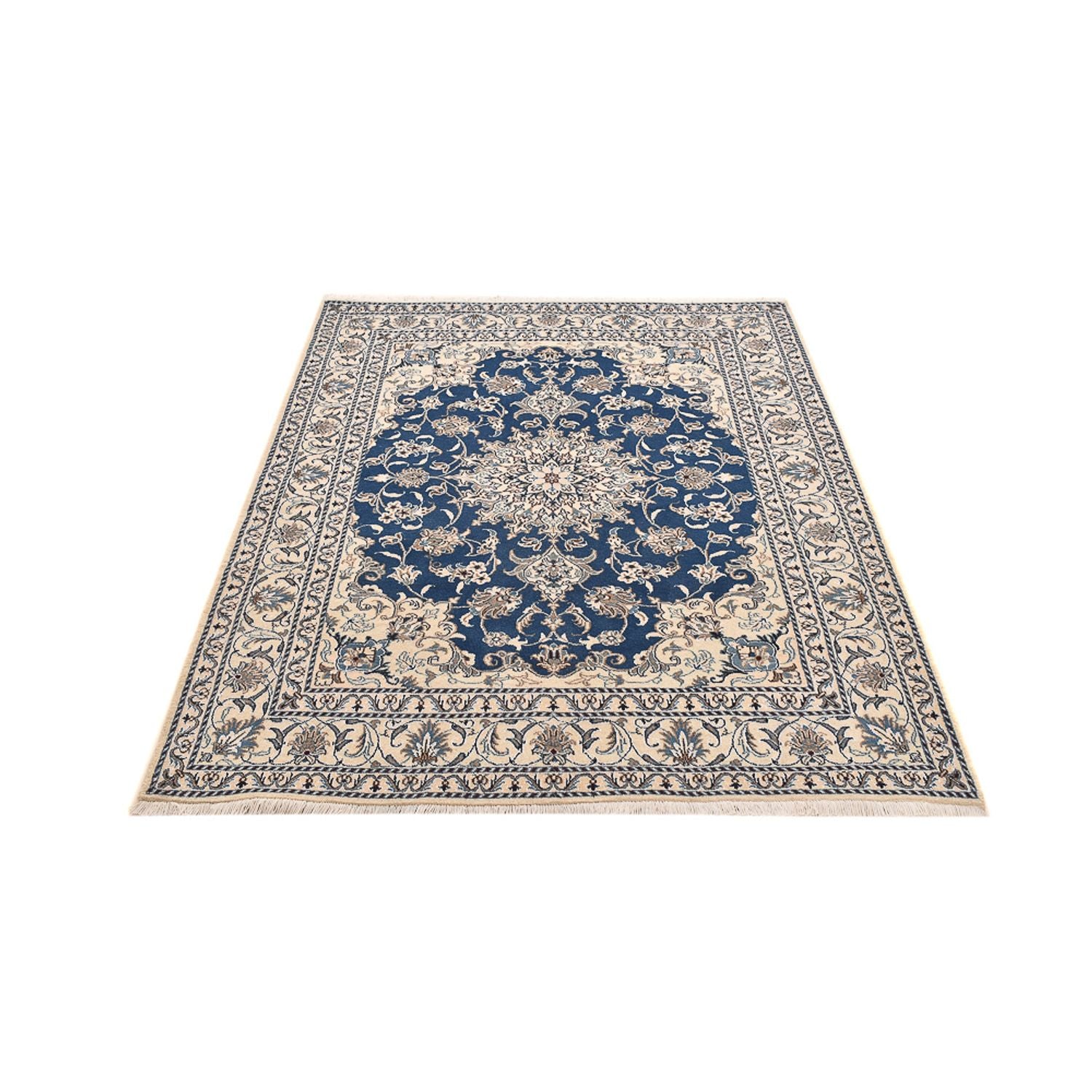 Perserteppich - Nain - 202 x 155 cm - dunkelblau