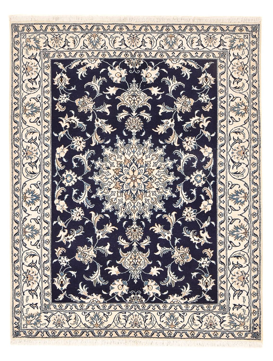 Perserteppich - Nain - 194 x 146 cm - dunkelblau