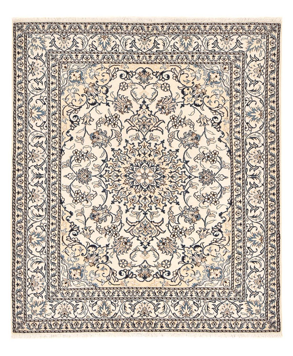 Perserteppich - Nain - 198 x 152 cm - hellbeige