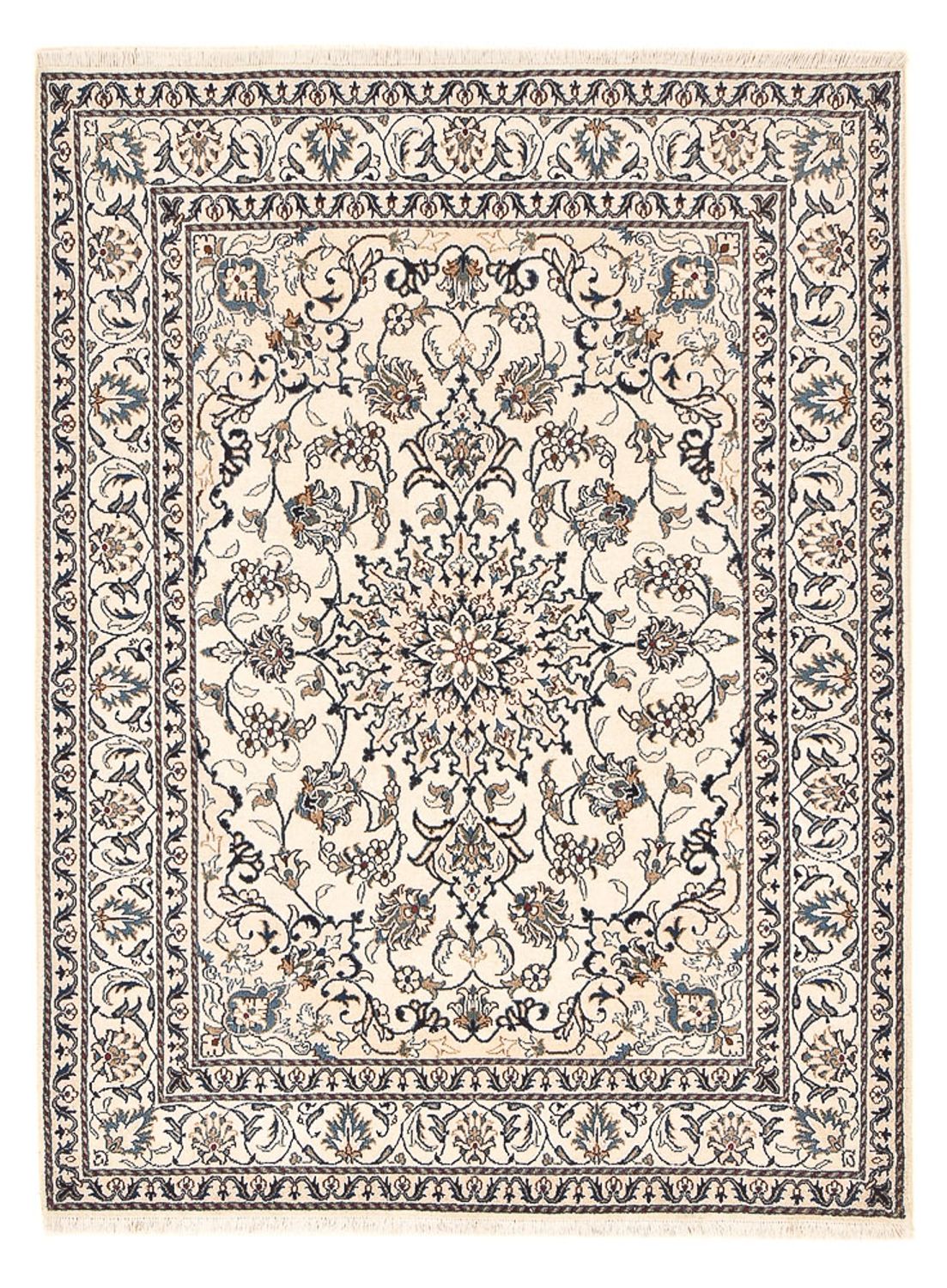 Perserteppich - Nain - 197 x 147 cm - hellbeige