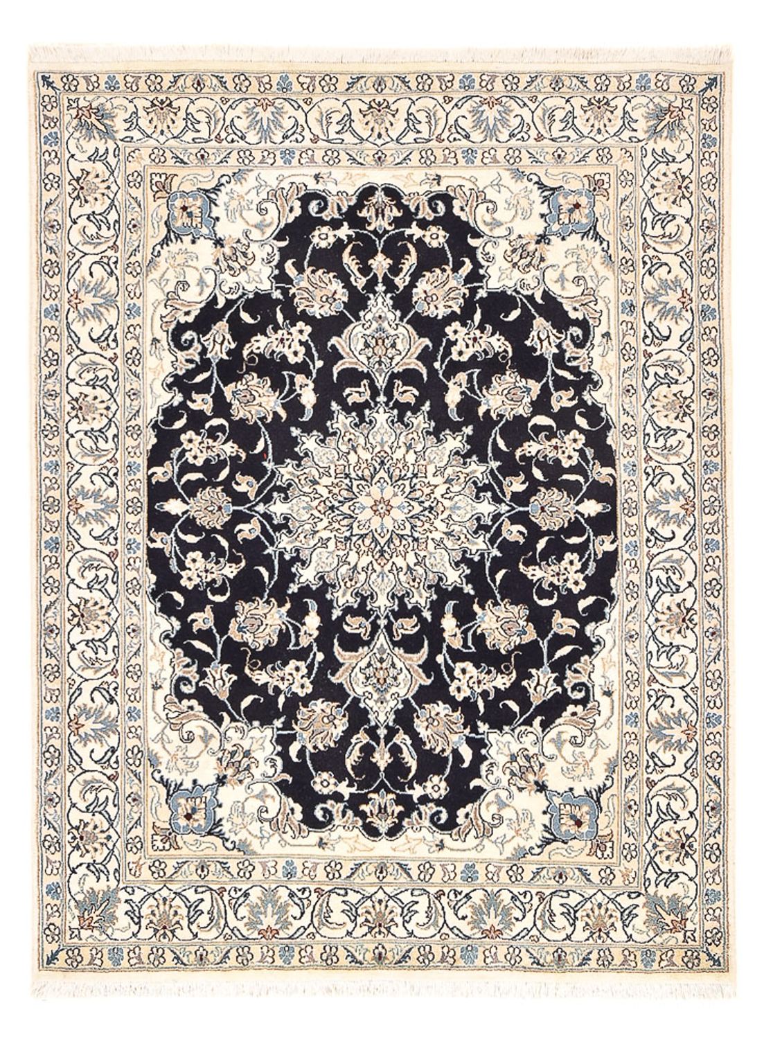 Perserteppich - Nain - 193 x 143 cm - dunkelblau