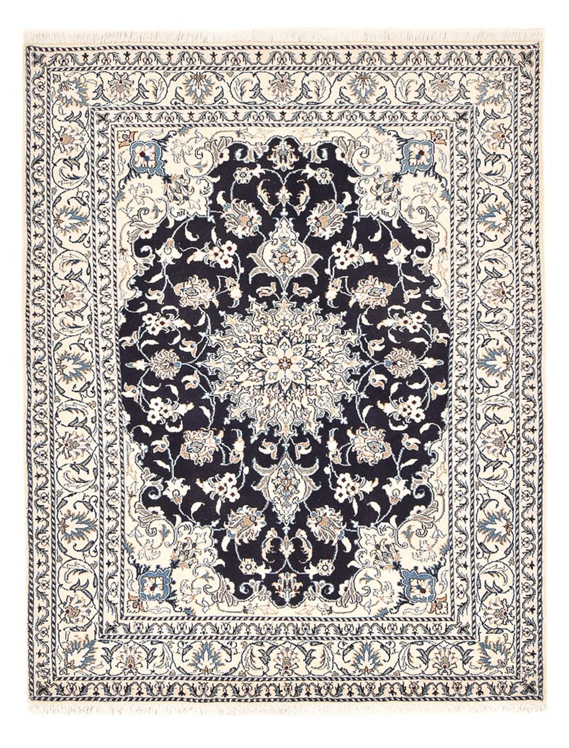 Perserteppich - Nain - 203 x 150 cm - dunkelblau
