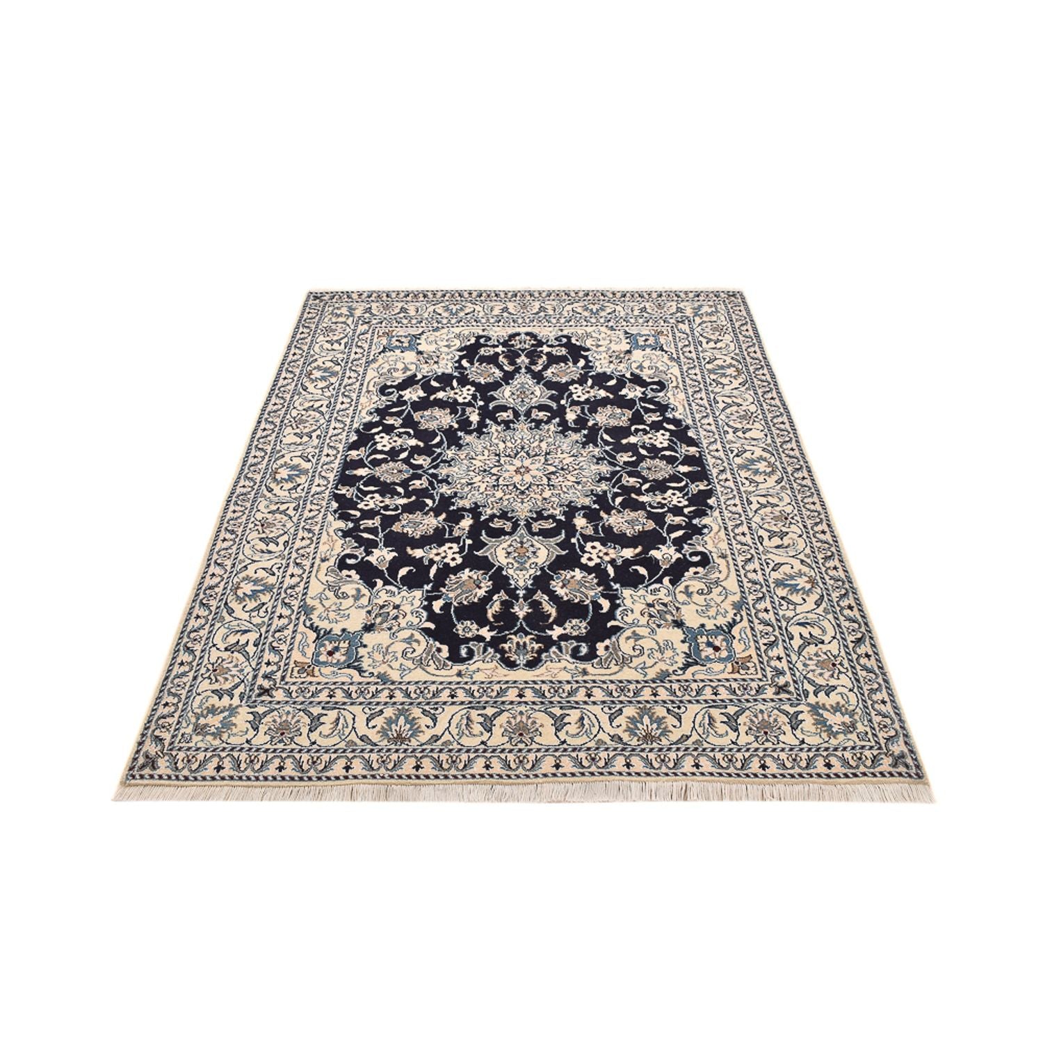Perserteppich - Nain - 203 x 150 cm - dunkelblau