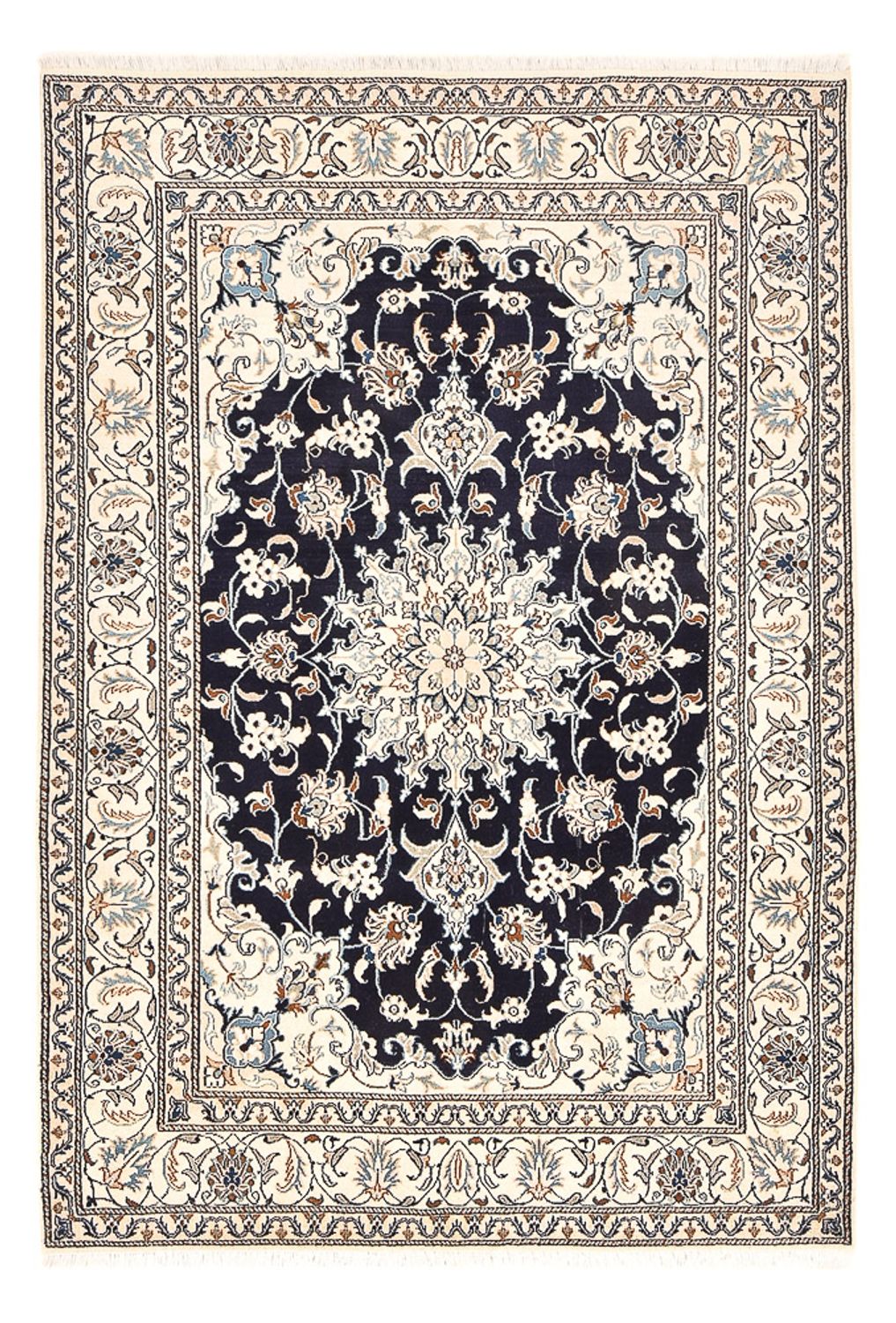 Perserteppich - Nain - 237 x 165 cm - dunkelblau