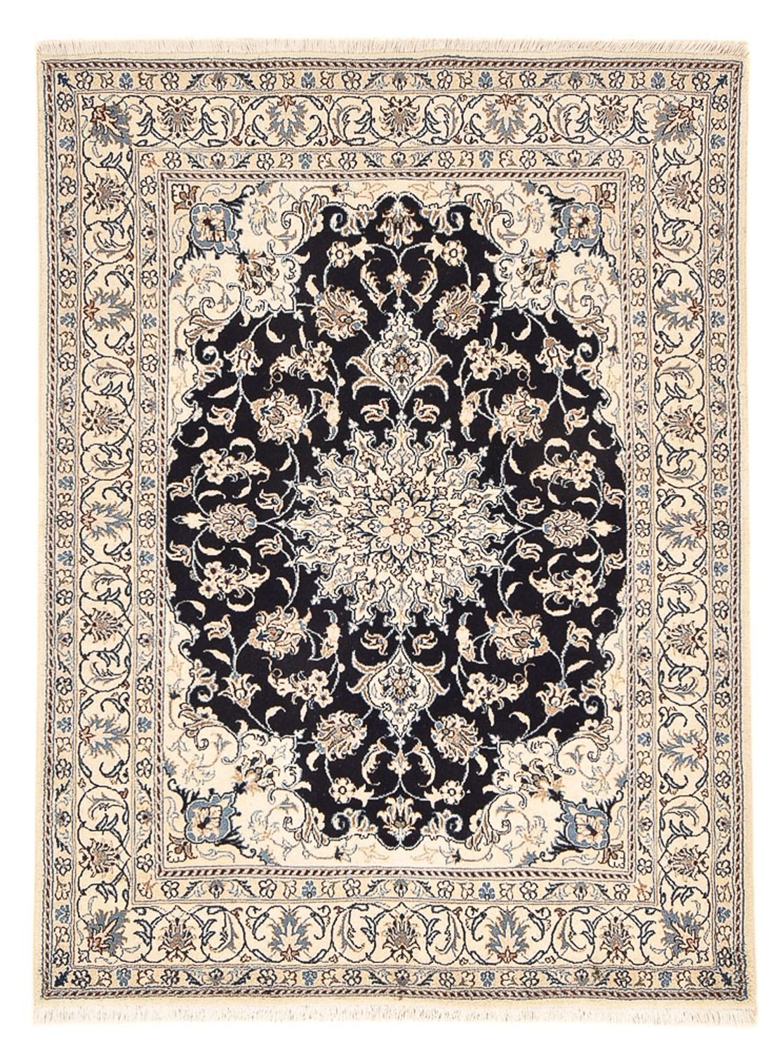 Perserteppich - Nain - 199 x 145 cm - dunkelblau