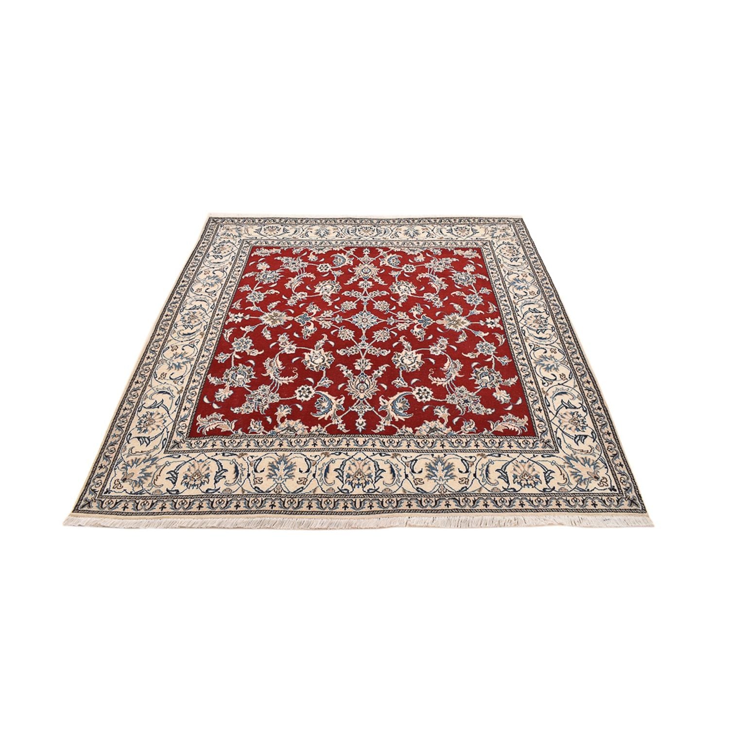 Perserteppich - Nain quadratisch  - 203 x 193 cm - rot