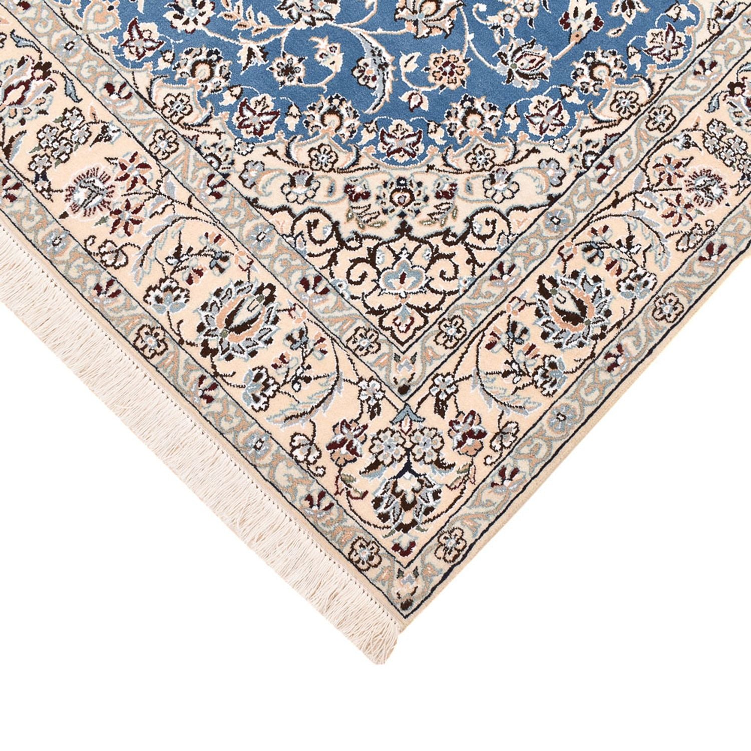 Perserteppich - Nain - Royal - 201 x 149 cm - hellblau