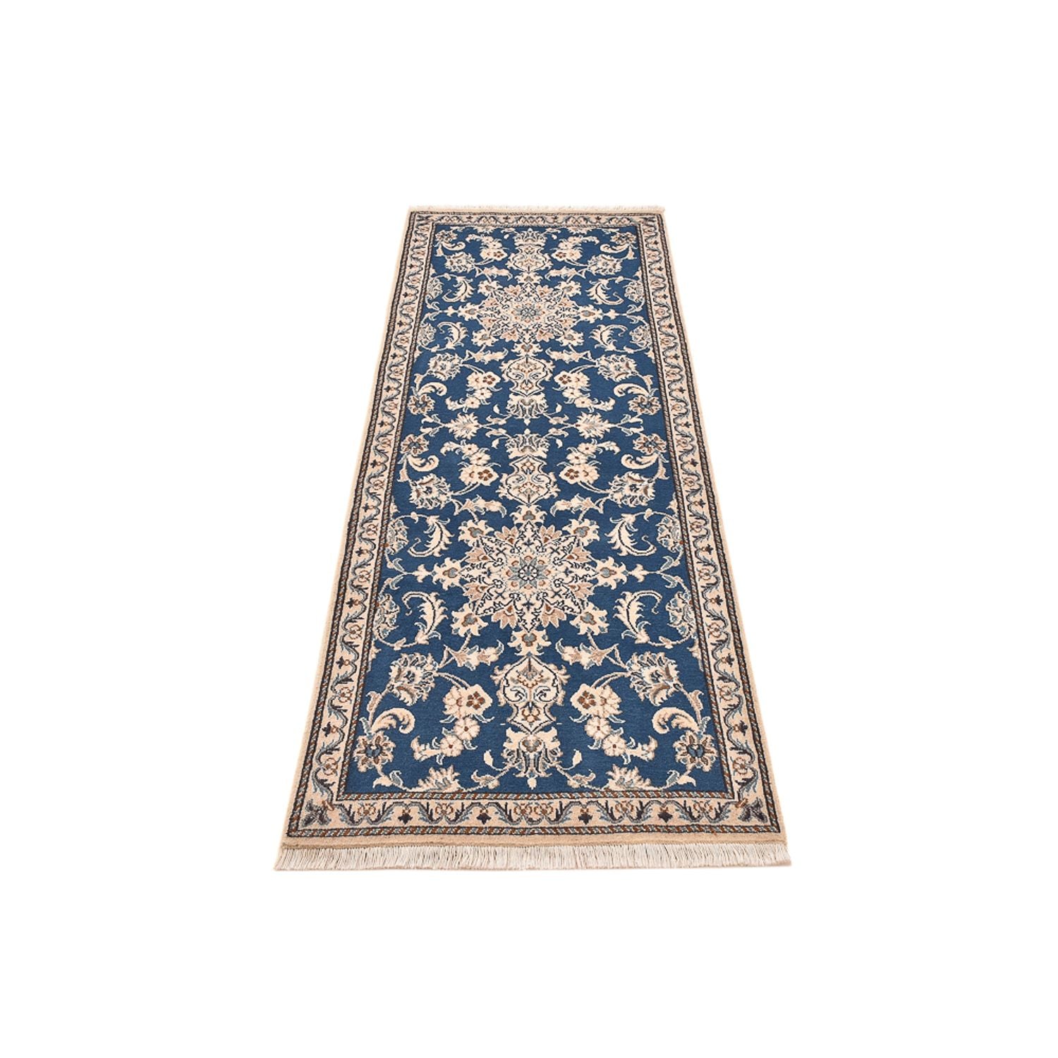 Läufer Perser - Nain - 209 x 78 cm - blau