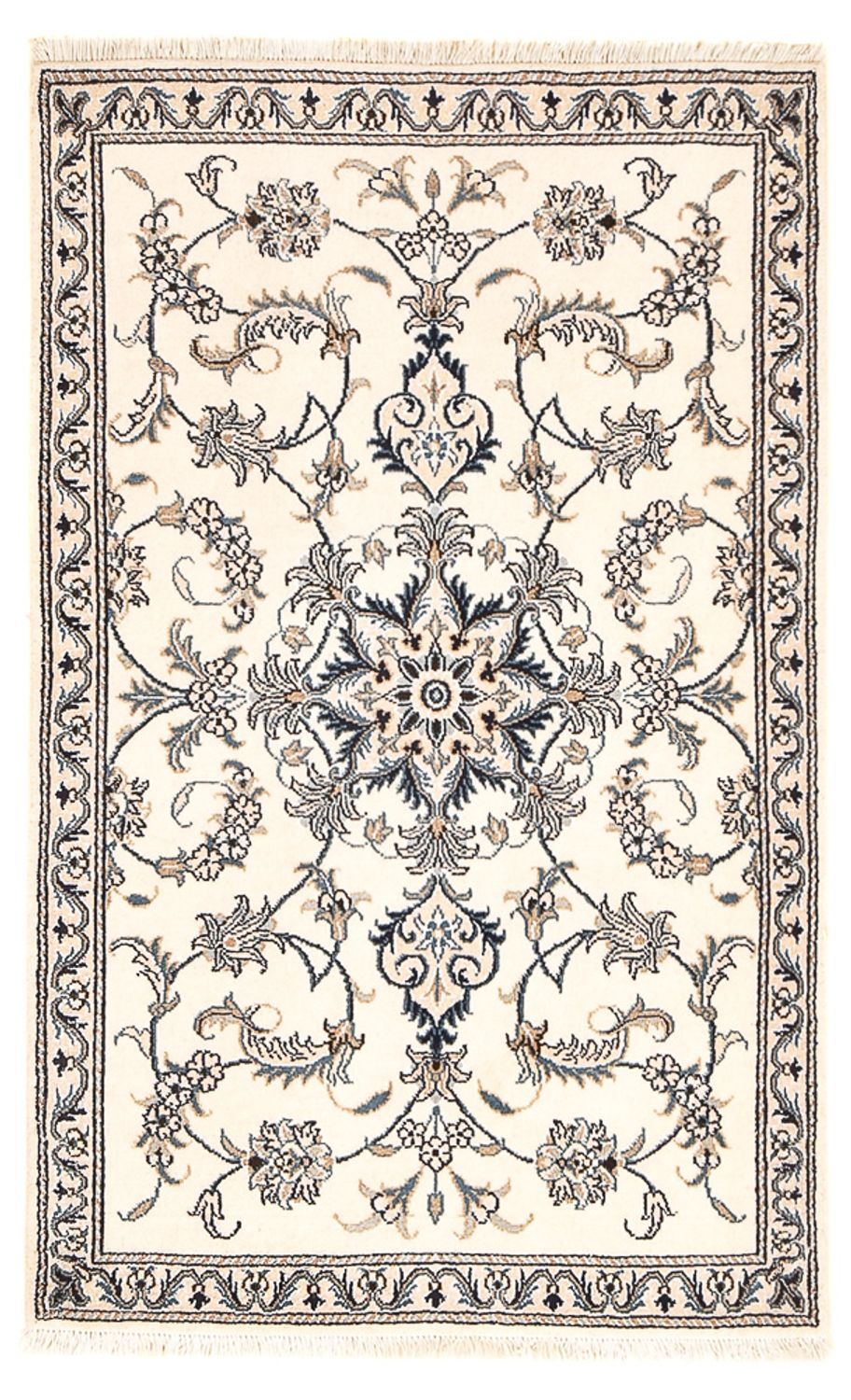 Perserteppich - Nain - 137 x 87 cm - hellbeige