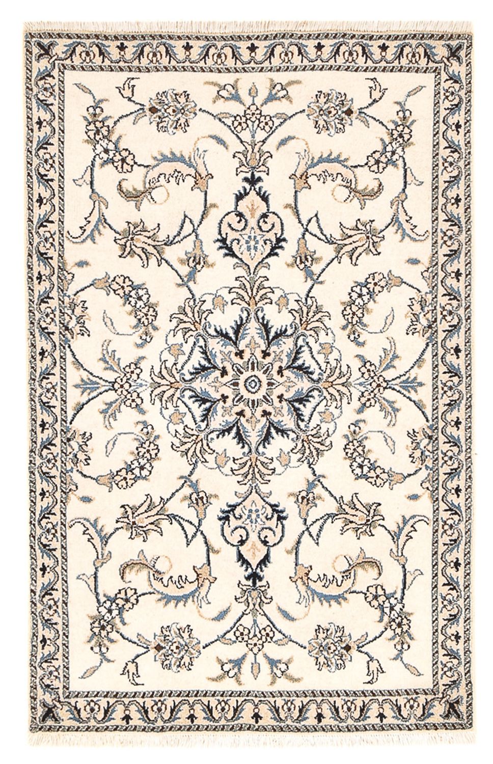 Perserteppich - Nain - 136 x 87 cm - hellbeige