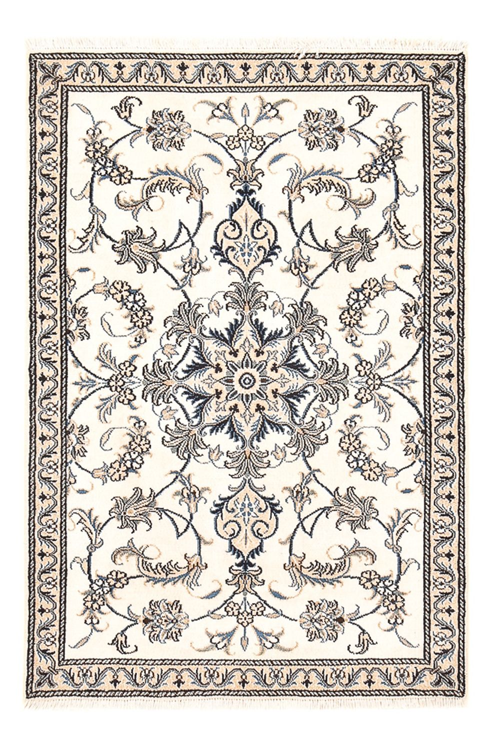 Perserteppich - Nain - 137 x 88 cm - hellbeige