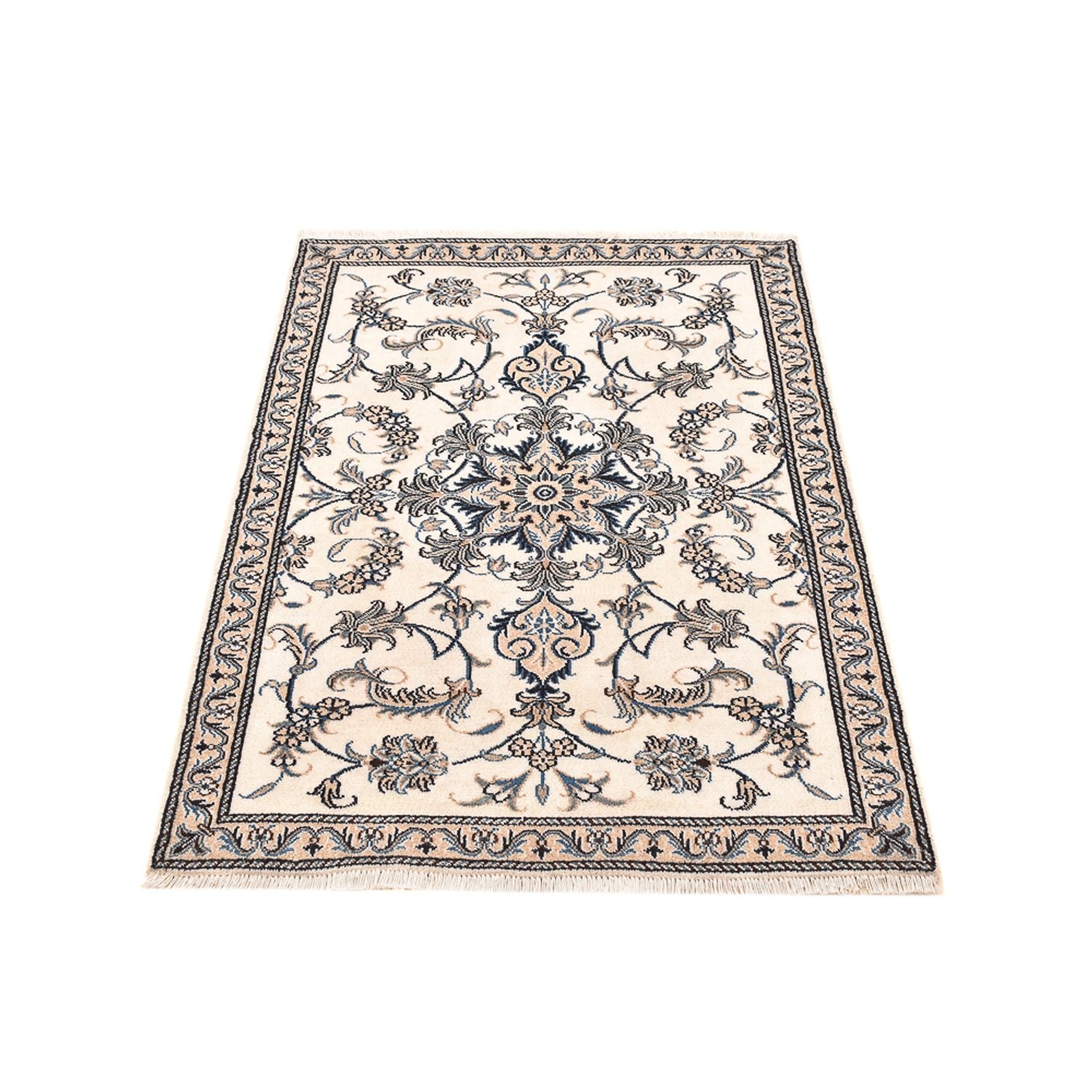 Perserteppich - Nain - 137 x 88 cm - hellbeige