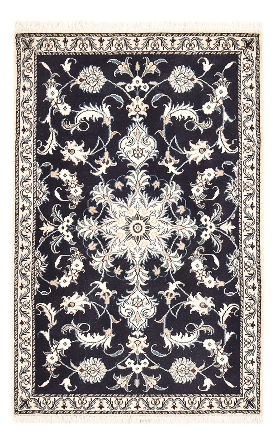 Perserteppich - Nain - 137 x 87 cm - dunkelblau