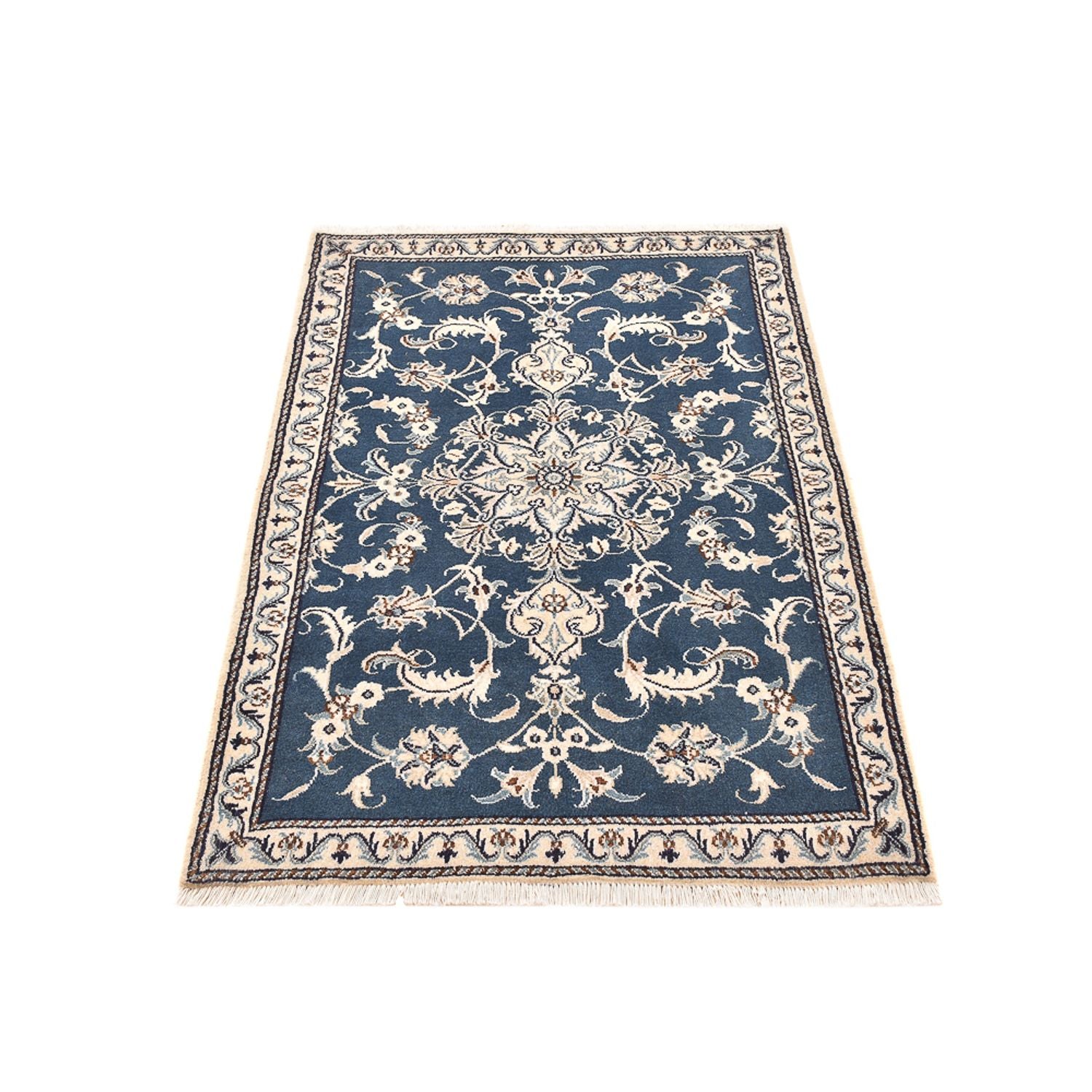 Perserteppich - Nain - 138 x 89 cm - blau