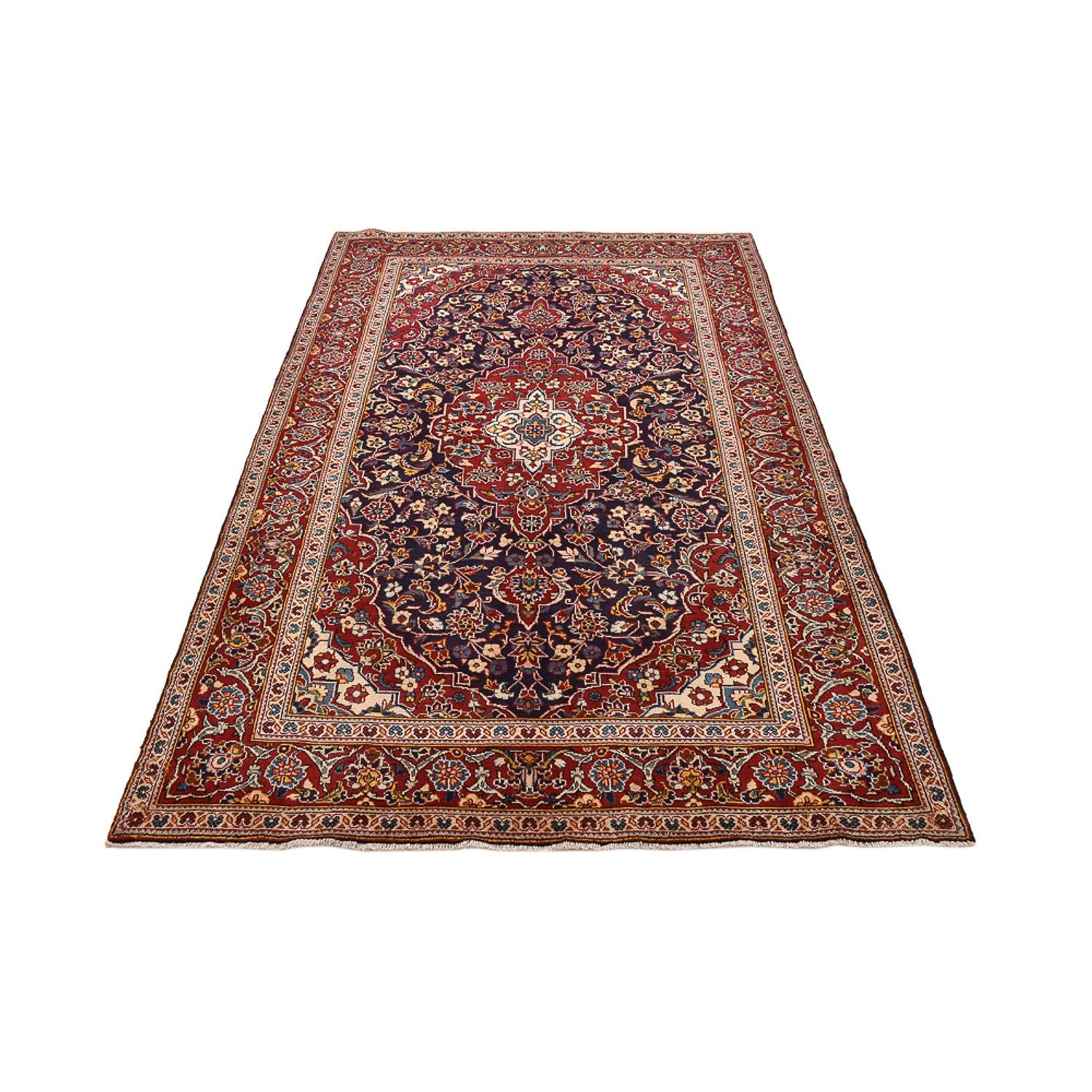Perserteppich - Keshan - 255 x 146 cm - dunkelblau