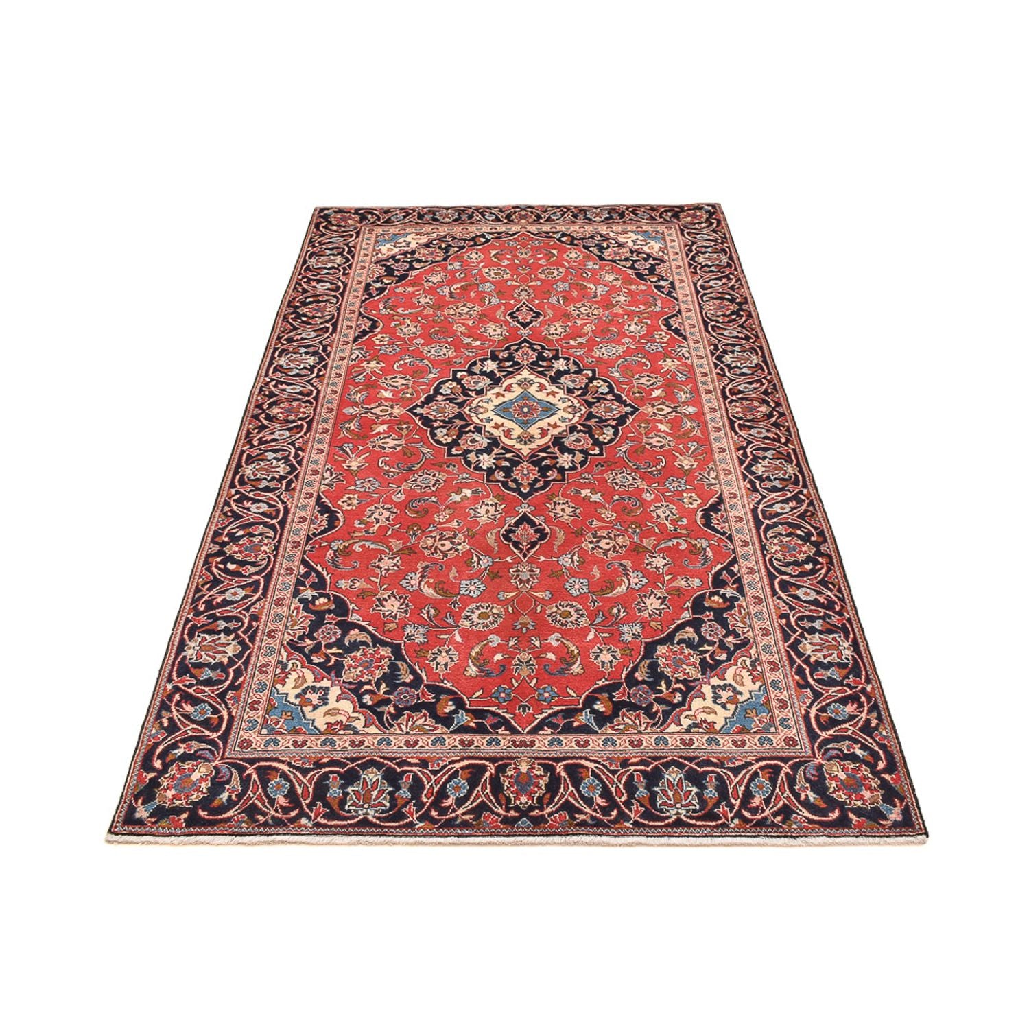 Perserteppich - Keshan - 253 x 134 cm - hellrot