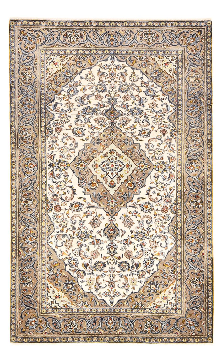 Perserteppich - Keshan - 230 x 145 cm - hellbeige
