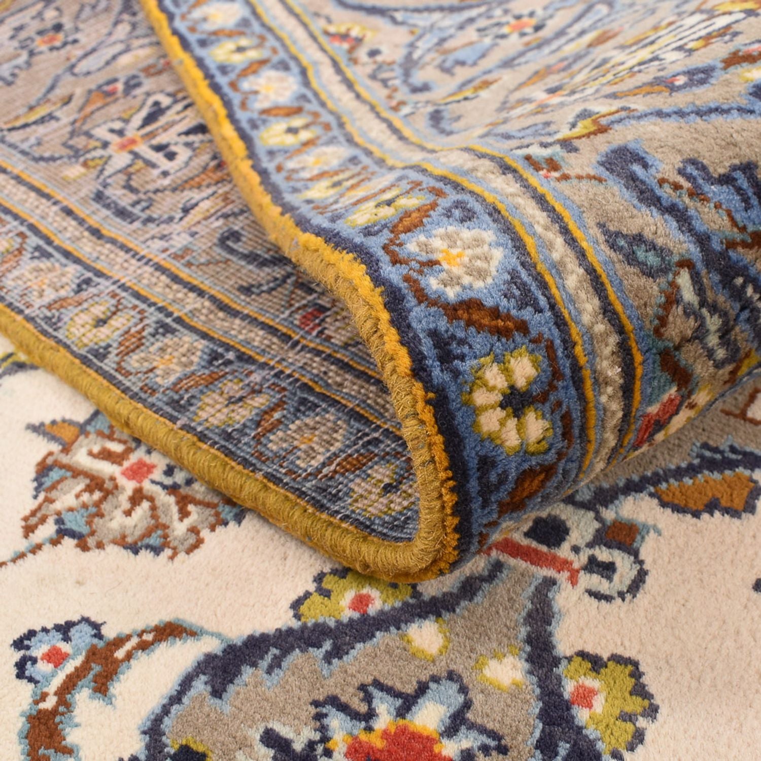 Perserteppich - Keshan - 230 x 145 cm - hellbeige