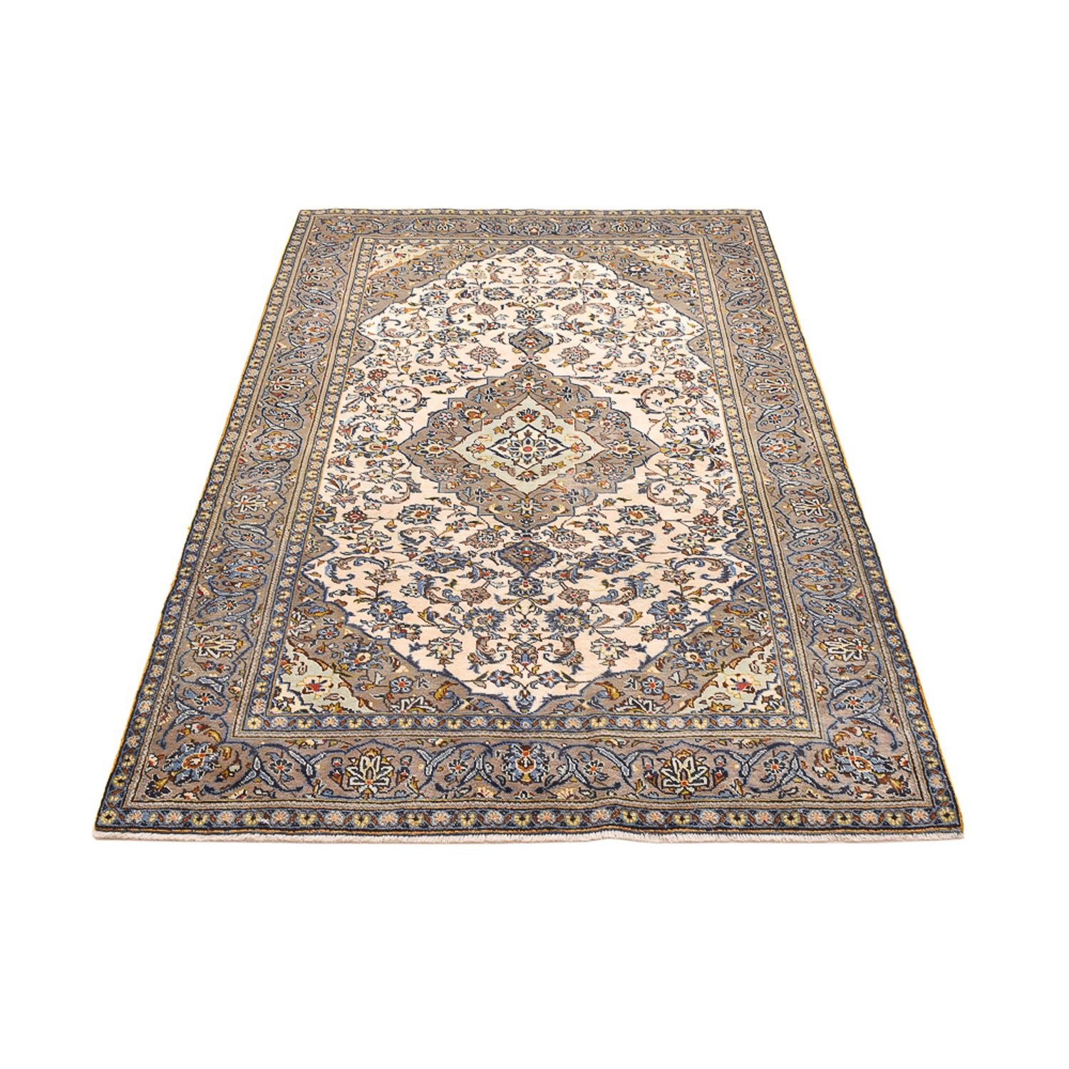 Perserteppich - Keshan - 230 x 145 cm - hellbeige