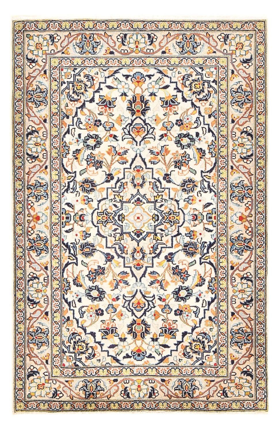 Perserteppich - Keshan - 147 x 95 cm - hellbeige