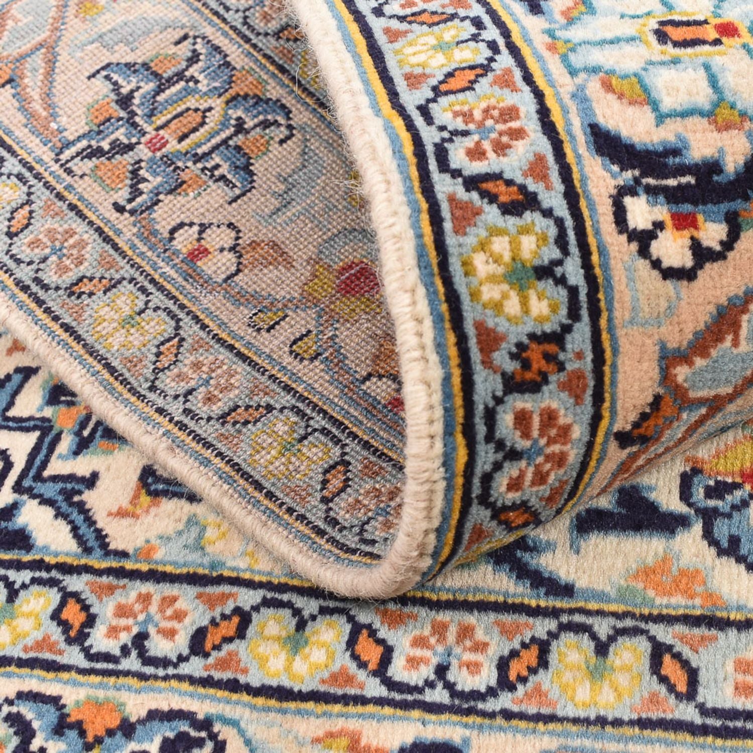 Perserteppich - Keshan - 147 x 95 cm - hellbeige