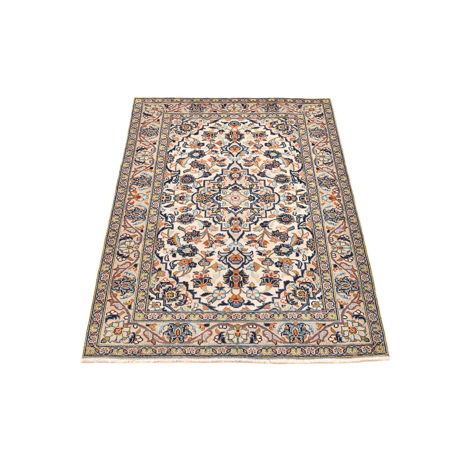 Perserteppich - Keshan - 147 x 95 cm - hellbeige