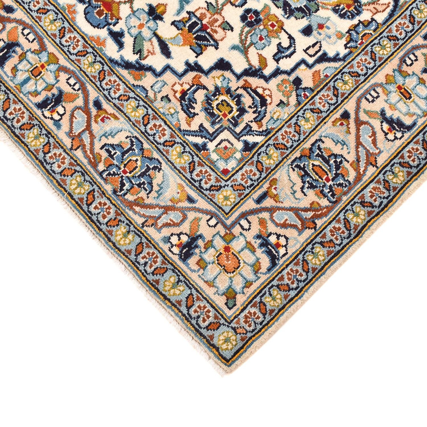 Perserteppich - Keshan - 141 x 96 cm - hellbeige