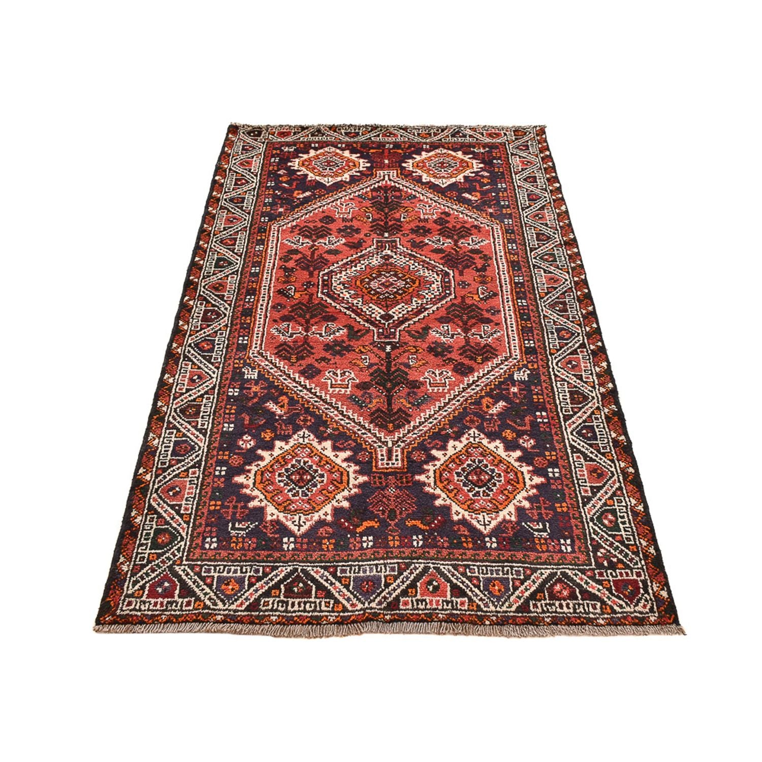 Perserteppich - Nomadic - 205 x 118 cm - dunkelrot