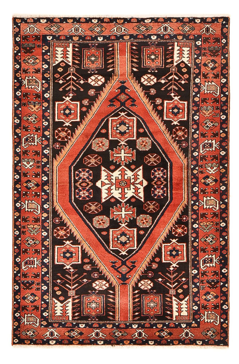 Perserteppich - Nomadic - 200 x 130 cm - hellrot