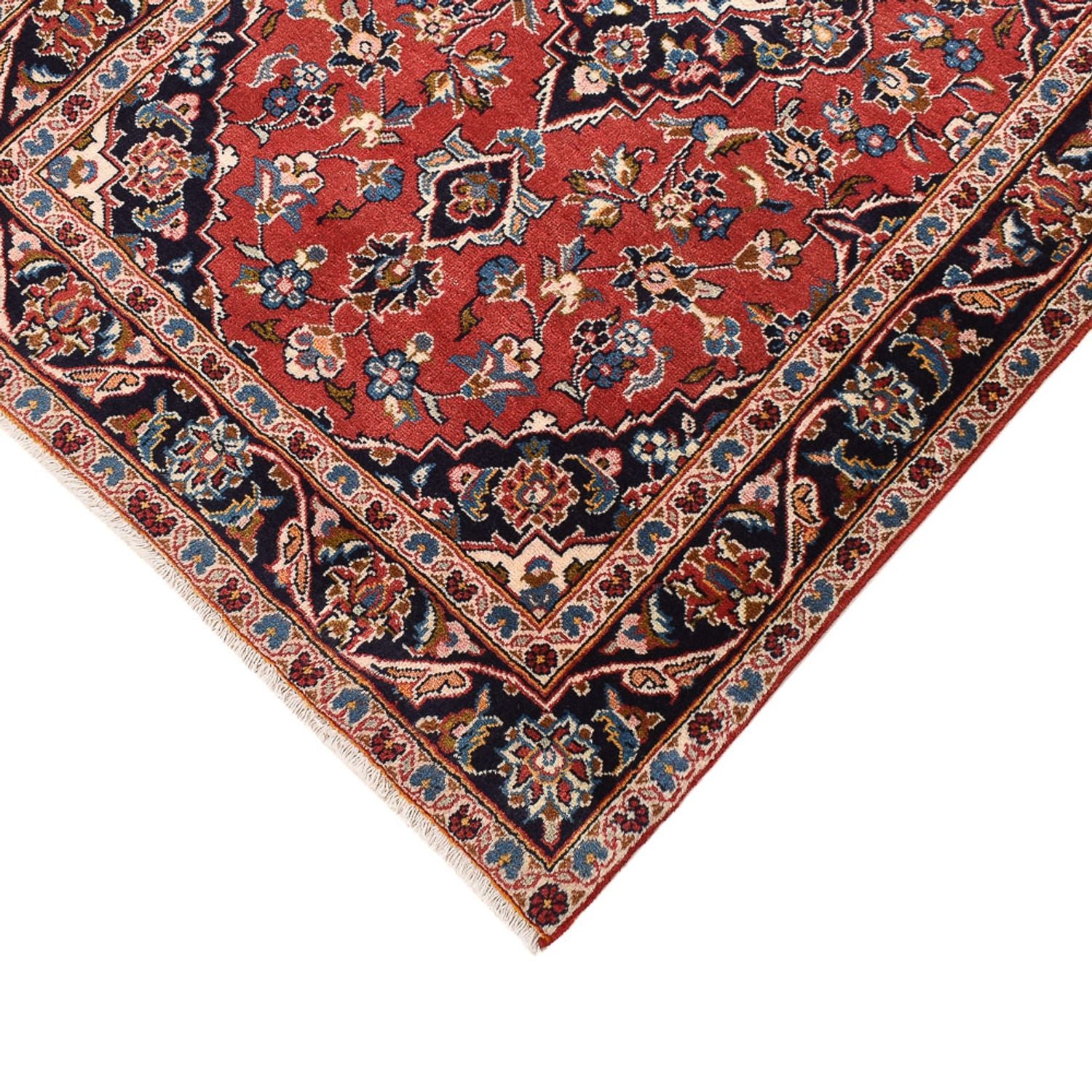 Läufer Perser - Keshan - 397 x 95 cm - hellrot
