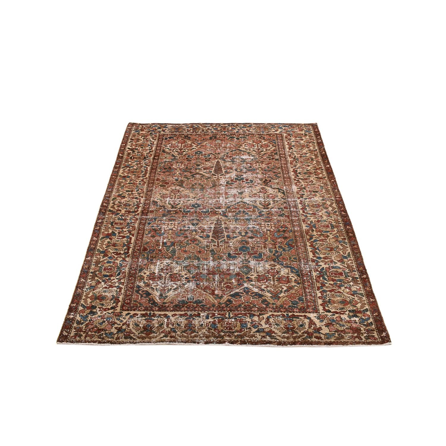 Vintage Teppich - 202 x 150 cm - dunkelbeige