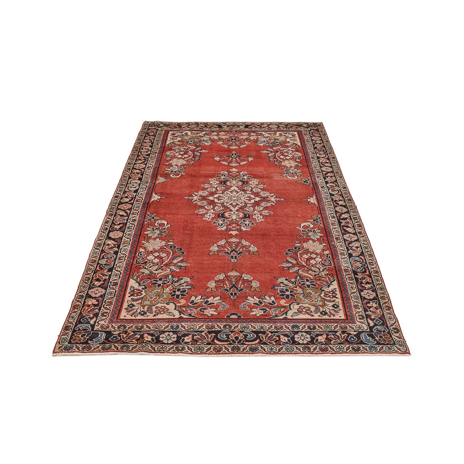 Vintage Teppich - 242 x 157 cm - rot