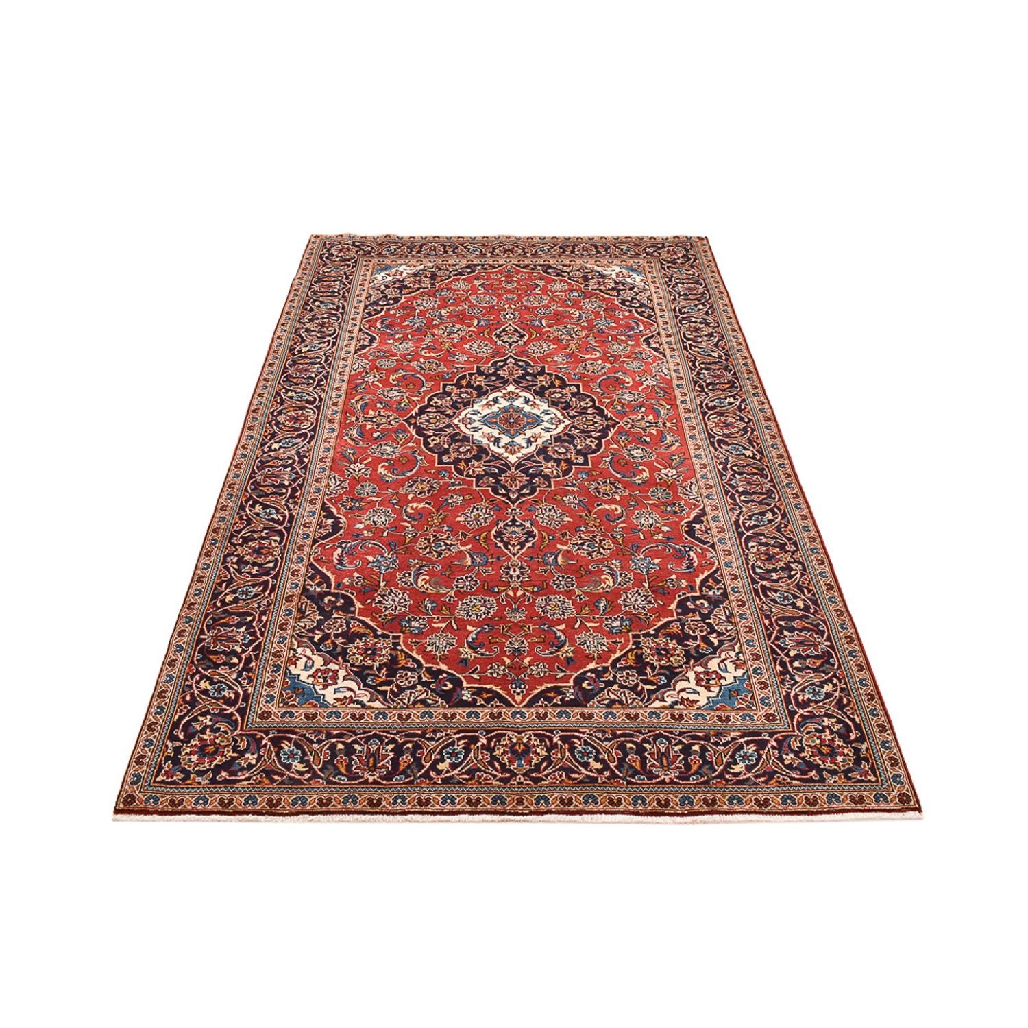 Perserteppich - Keshan - 253 x 150 cm - rot