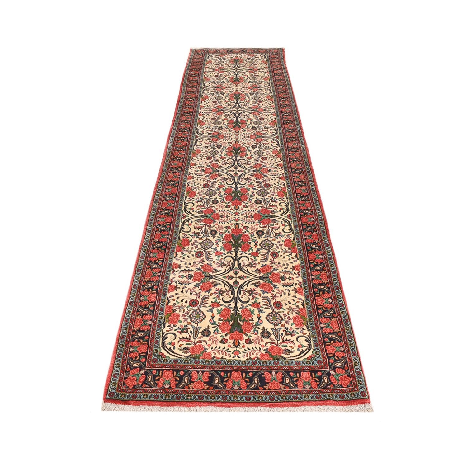 Läufer Perser - Bidjar - 405 x 95 cm - dunkelbeige