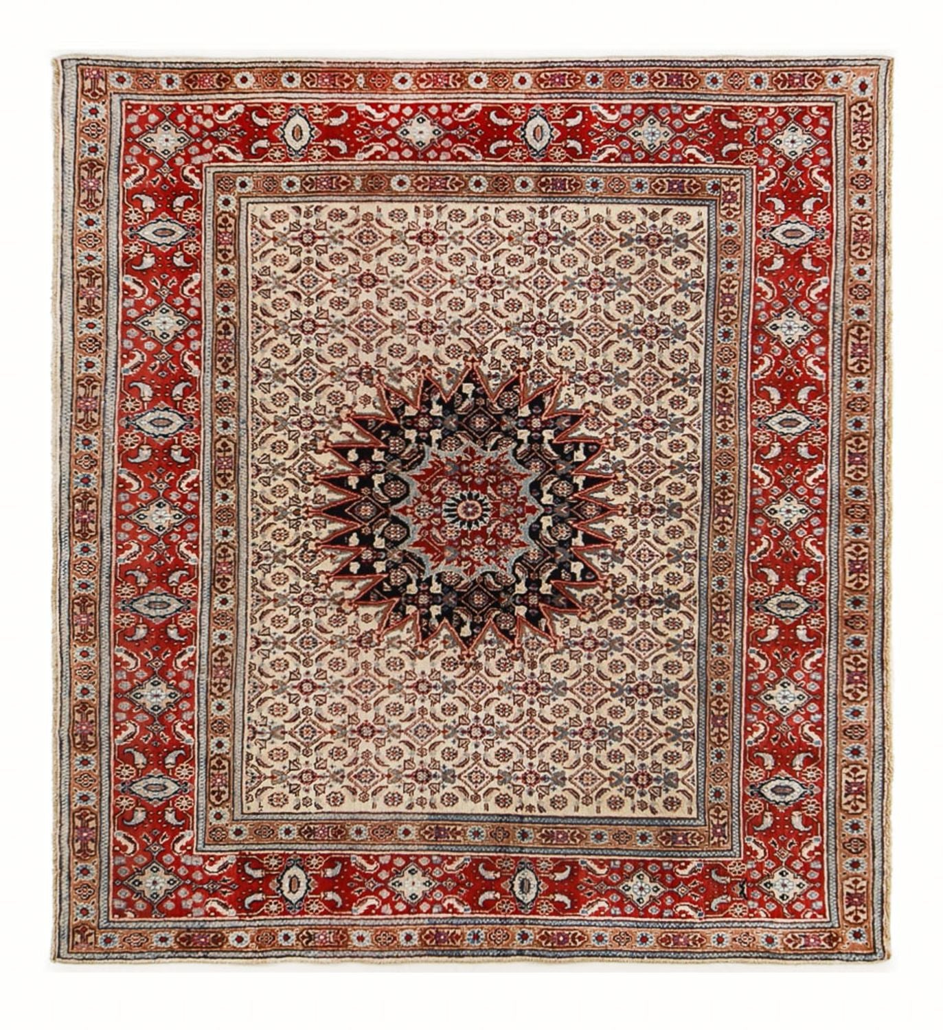 Perserteppich - Classic quadratisch  - 202 x 186 cm - dunkelbeige