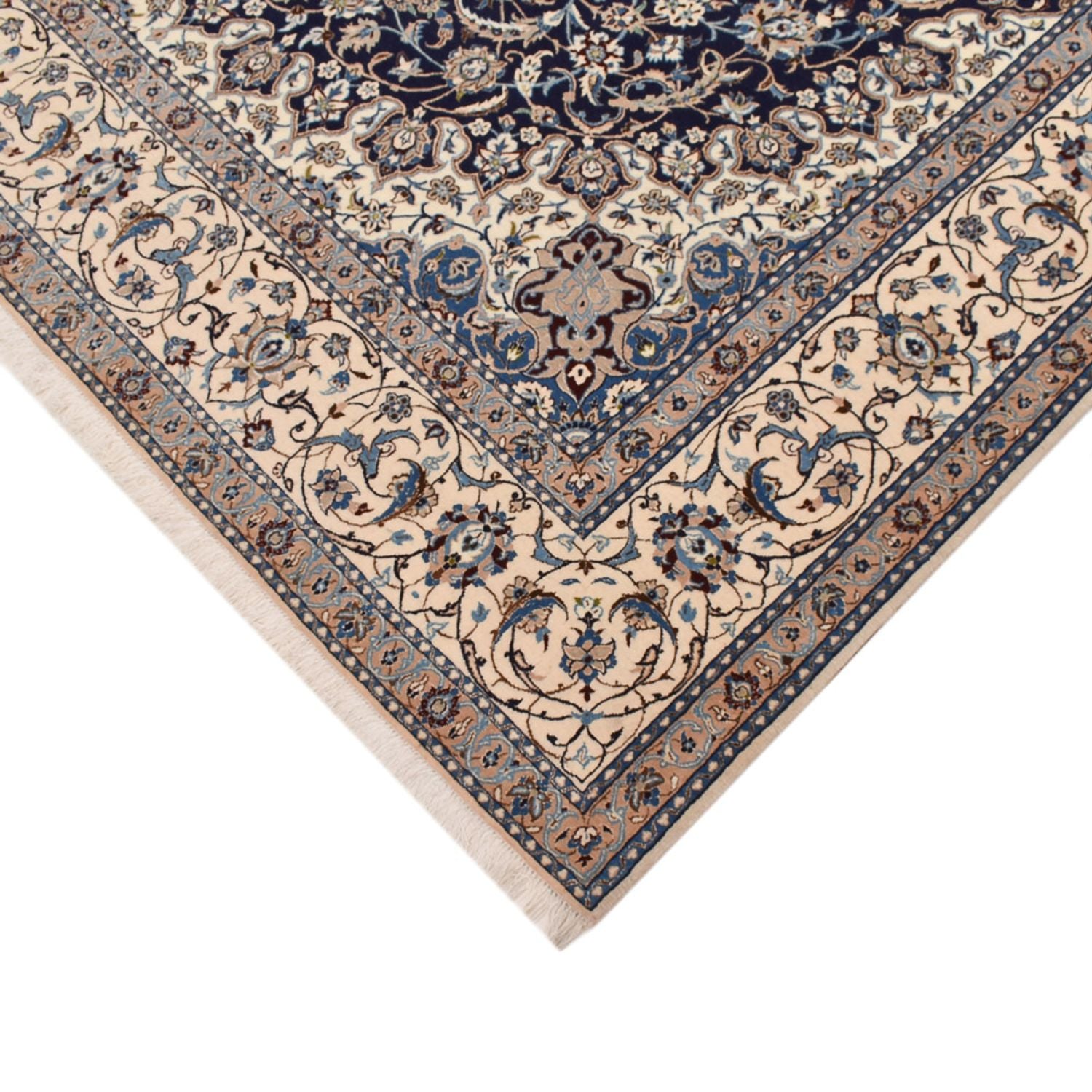 Perserteppich - Nain - Premium - 308 x 211 cm - dunkelblau