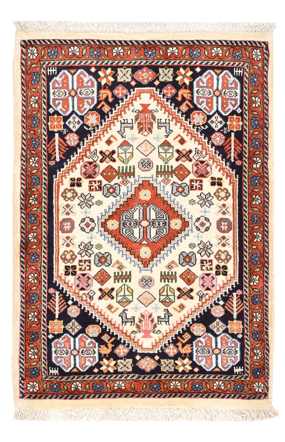 Gabbeh Teppich - Kaschkuli Perser - 90 x 60 cm - mehrfarbig