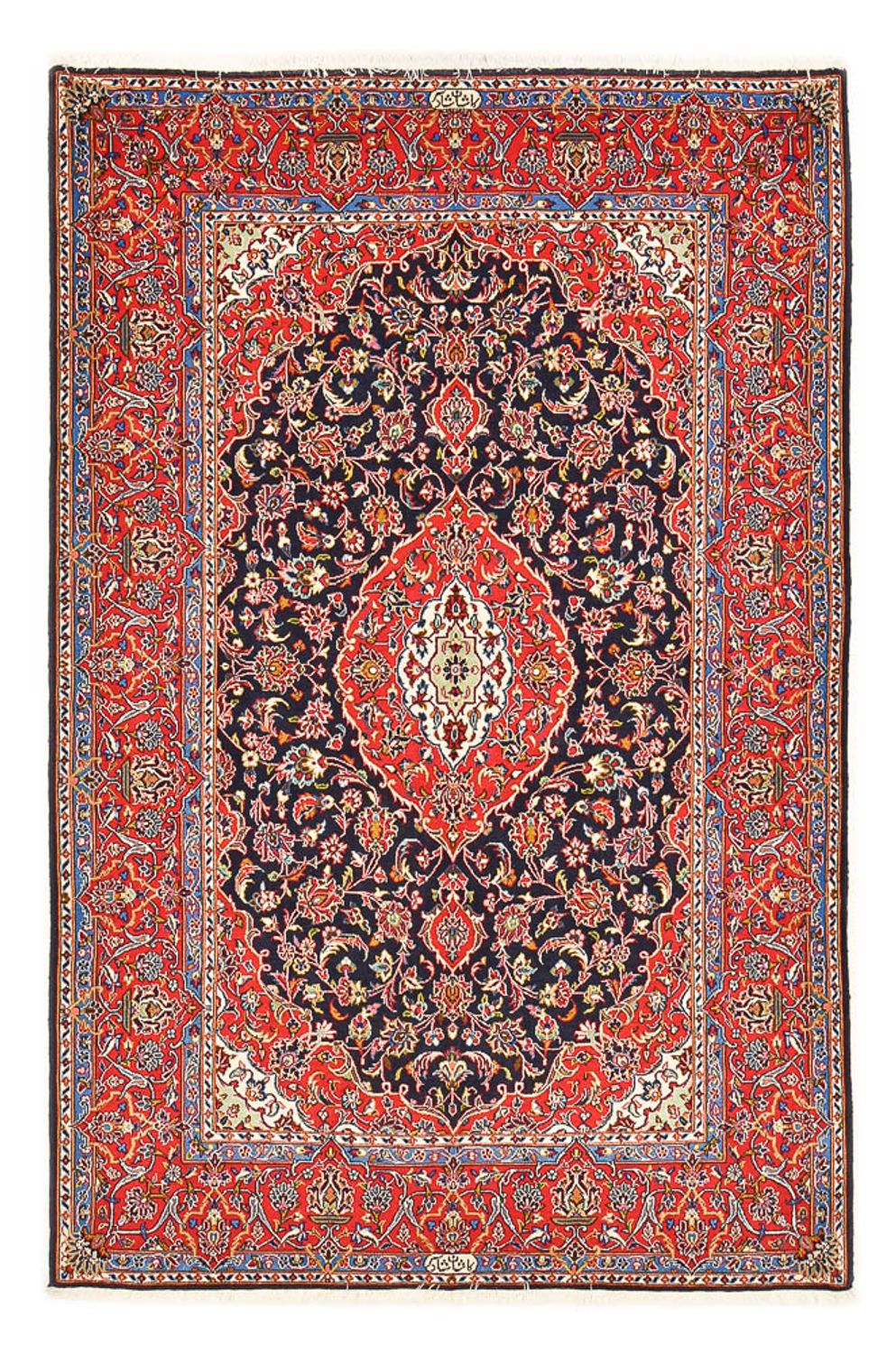 Perserteppich - Keshan - 217 x 143 cm - dunkelblau