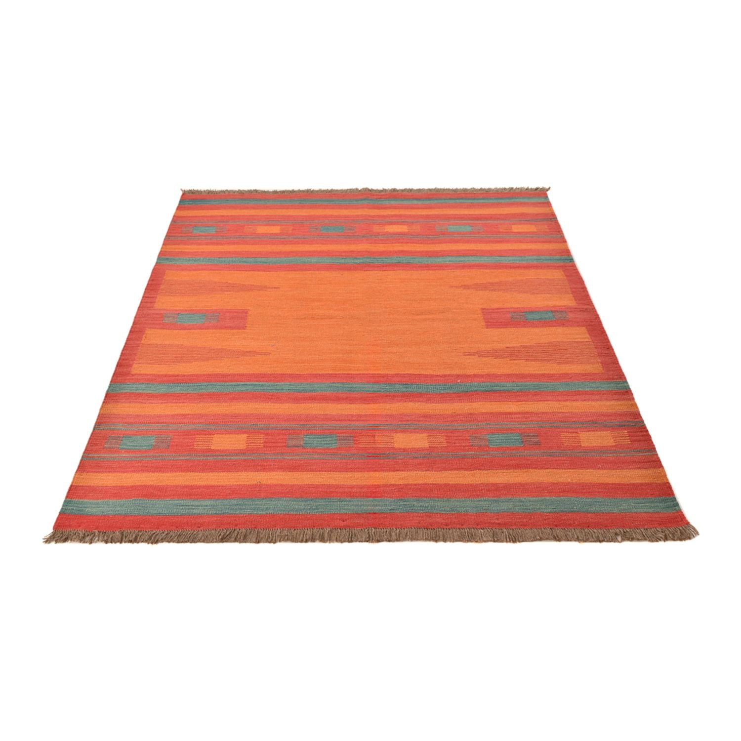 Kelim Teppich - Trendy - 203 x 155 cm - mehrfarbig