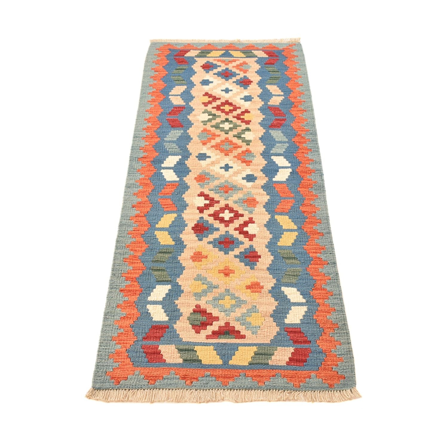 Läufer Kelim - Oriental - 210 x 67 cm - mehrfarbig